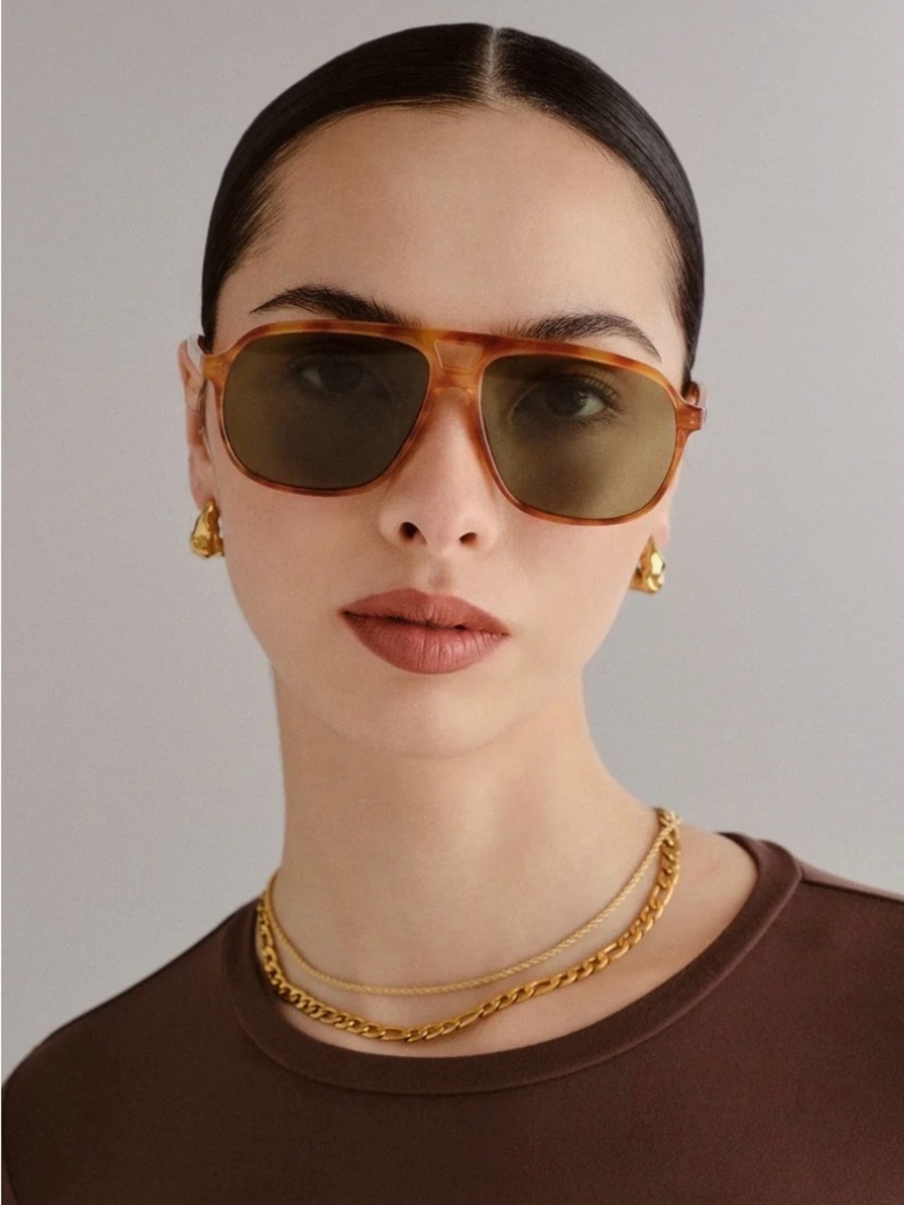 AIRE Tortoise Frame Green Lens Women’s Sunglasses